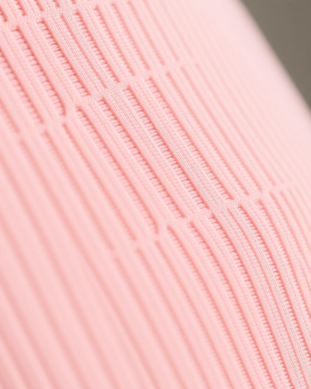 Soft blush ribbed fabric close-up